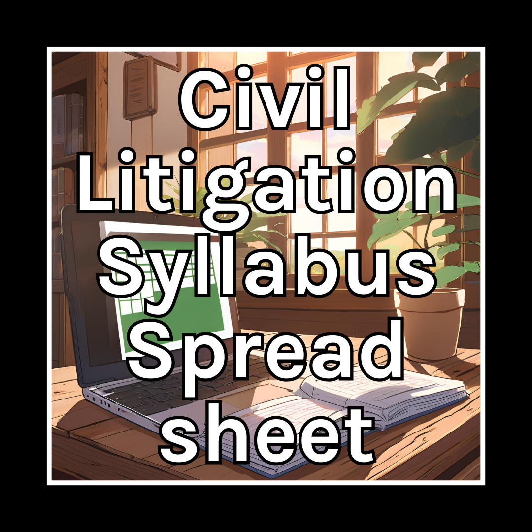 Civil Litigation Syllabus Spreadsheet (2024)